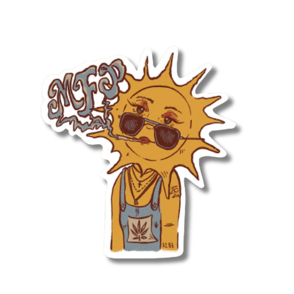 Psychedelic Sun Sticker